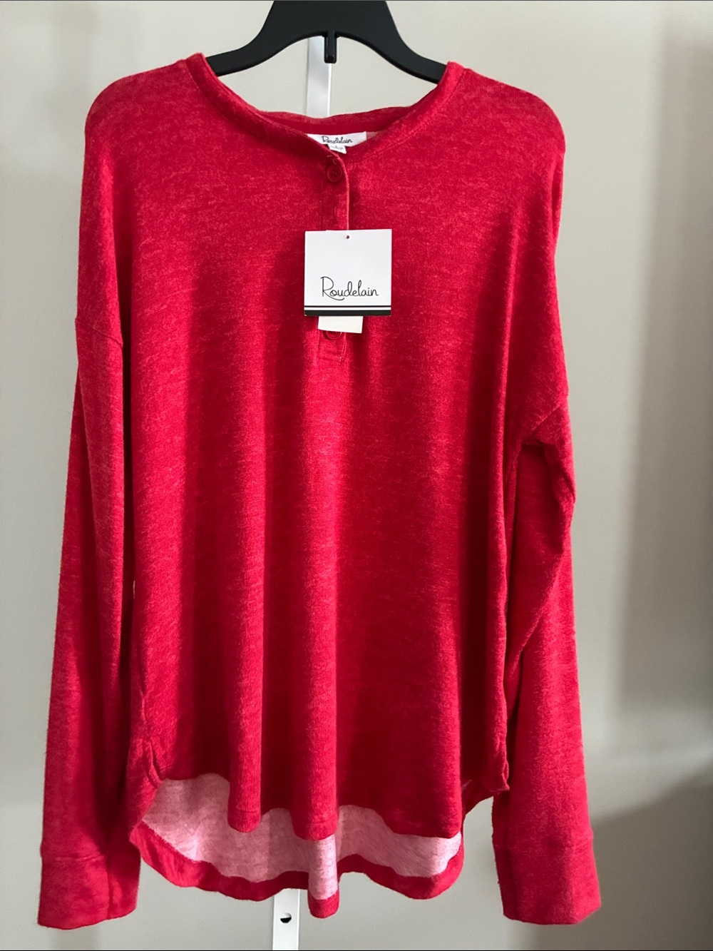 Ragdalein Red Lightweight Henley Sleepshirt
